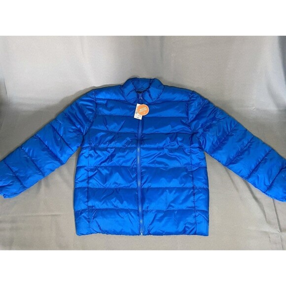 Children’s Place Jacket Boys Size Large 10/12 At Sea Blue Full Zip Puffer Coat - Picture 2 of 7